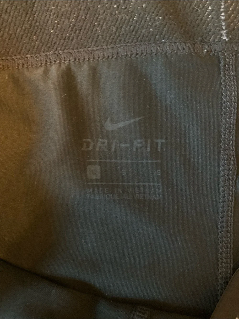 Nike Women’s Black Leggings with Logo Waistband and White Swoosh